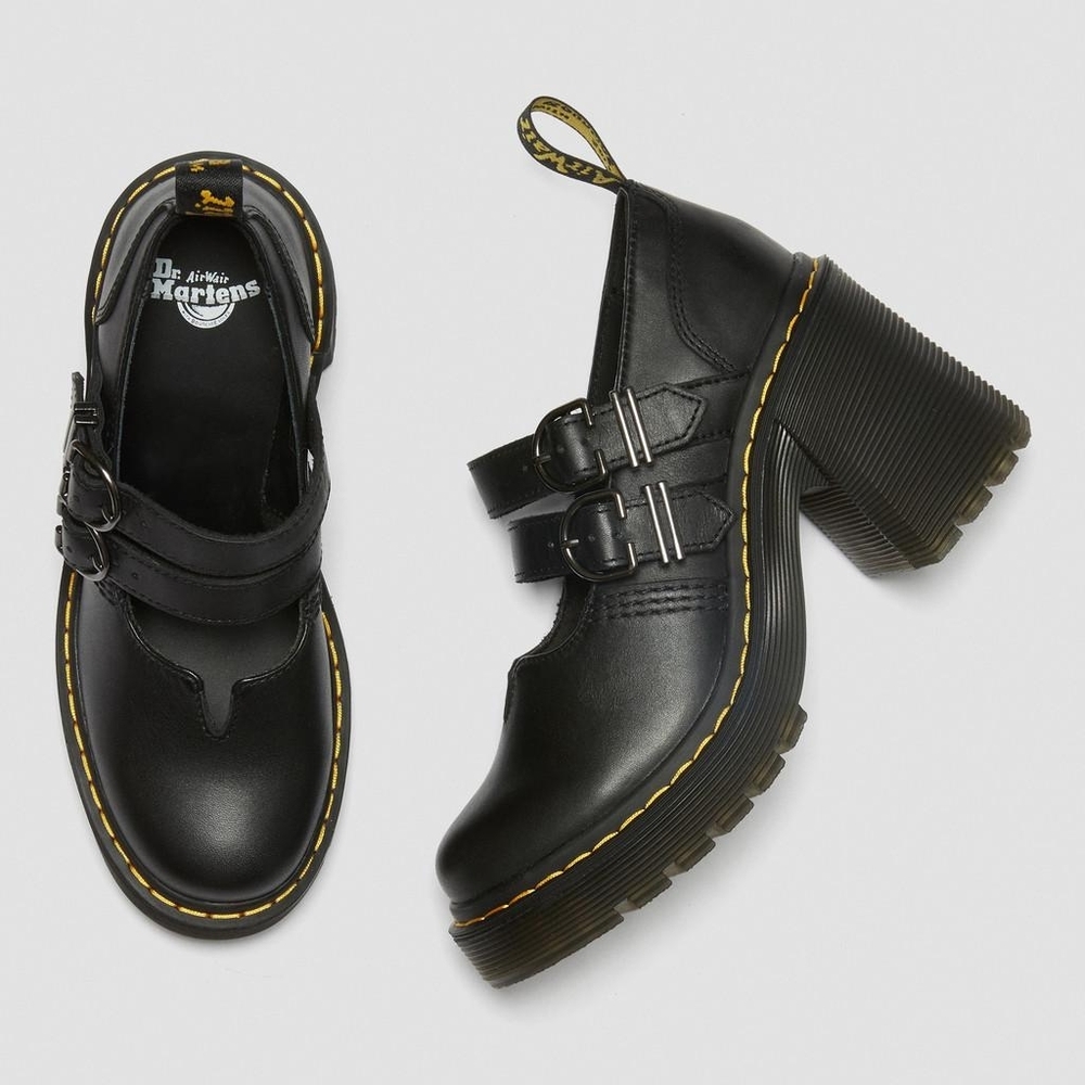 Dr. Martens Black Eviee Sendal MaryJanes